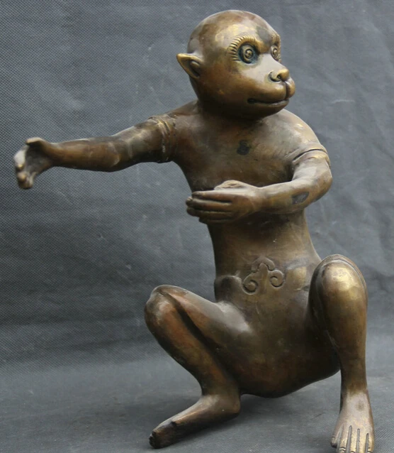 12" Chinese Folk FengShui Copper Zodiac Year Monkey Seat Animal Statue Sculpture S0705 B0403
12" Chinese Folk FengShui Copper Zodiac Year Monkey Seat Animal Statue Sculpture S0705 B0403