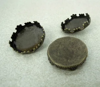 Blank Circle Crown Bezel Trays Pad Bases Settings Glass Cabochon Findings for Floating Charms Lockets Making Antique Bronze tone
Blank Circle Crown Bezel Trays Pad Bases Settings Glass Cabochon Findings for Floating Charms Lockets Making Antique Bronze tone