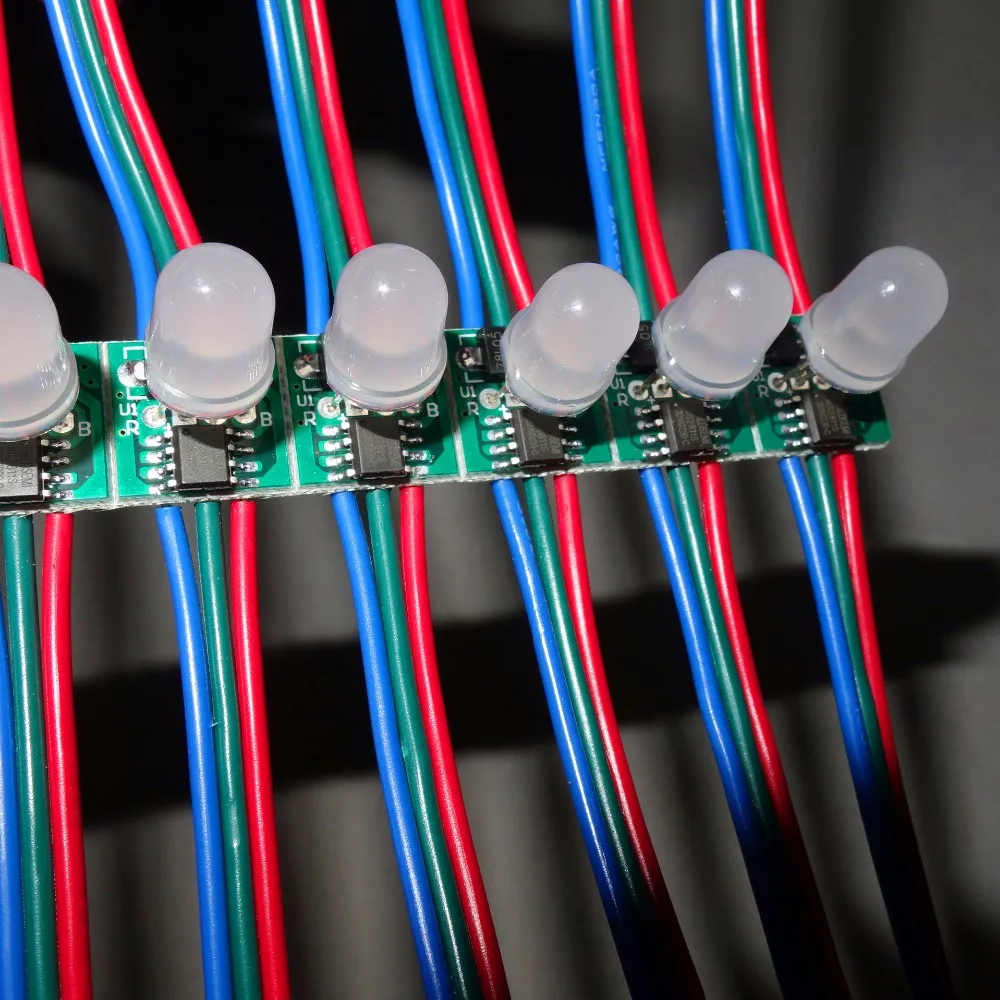 DC5V input WS2811 addressable pixel light;non-waterproof;10cm wire spacing;50pcs a string;RGB full color
DC5V input WS2811 addressable pixel light;non-waterproof;10cm wire spacing;50pcs a string;RGB full color