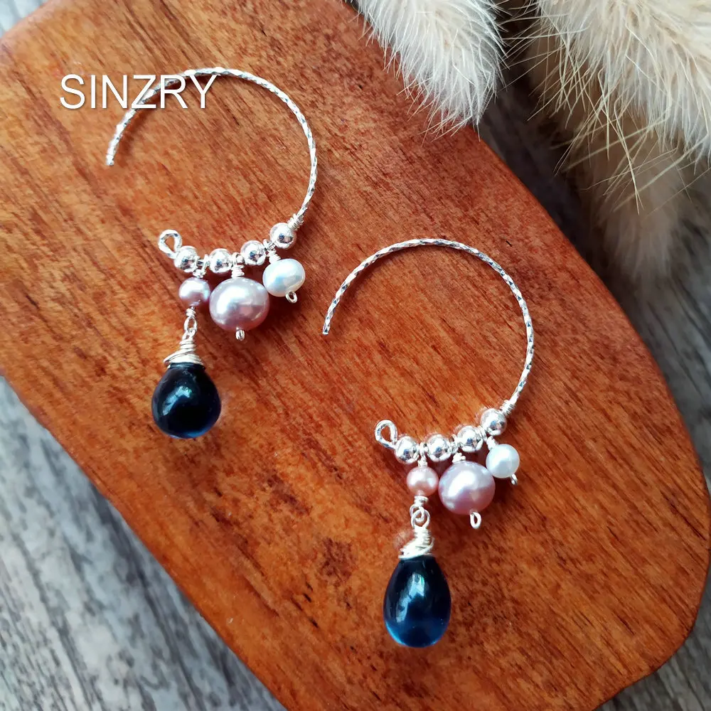 SINZRY original handmade 925 sterling silver natural freshwater pearl quartz stone waterdrop gorgeous wedding dangle earrings
SINZRY original handmade 925 sterling silver natural freshwater pearl quartz stone waterdrop gorgeous wedding dangle earrings