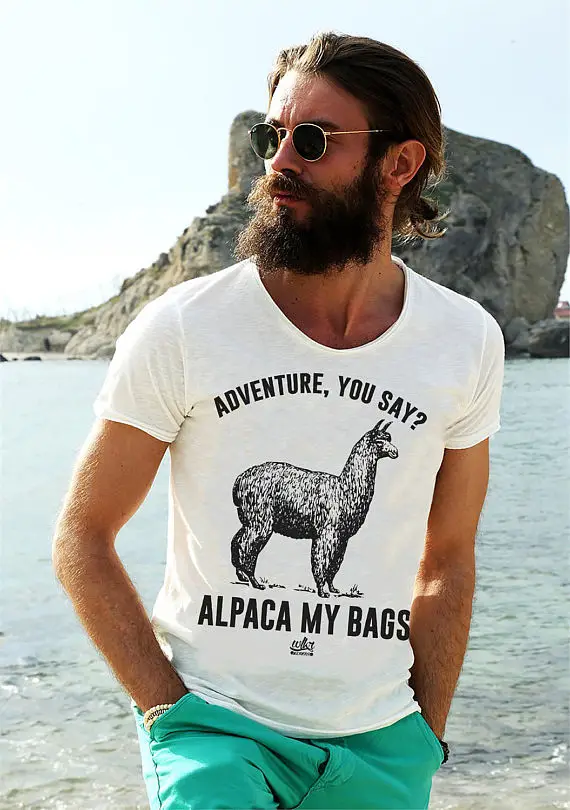 Hipster Alpaca My Bags T-Shirt Fashion Casual Fitness Cool O-neck Men's Printed T Shirt Summer Short Sleeve Men Clothing
Hipster Alpaca My Bags T-Shirt Fashion Casual Fitness Cool O-neck Men's Printed T Shirt Summer Short Sleeve Men Clothing
