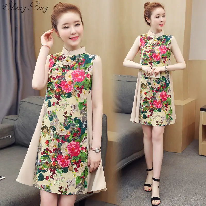 2018 summer chinese traditional dress women chinese dress qipao side slit cheongsam chinese style modern oriental dresses Q172
2018 summer chinese traditional dress women chinese dress qipao side slit cheongsam chinese style modern oriental dresses Q172