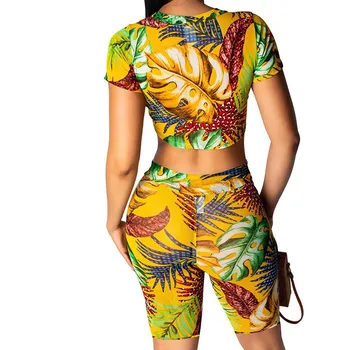 Sexy Floral Print Two Piece Set Women Fashion Crop Tops Bodycon Shorts Casual Suits Clothes Summer Outfits
Sexy Floral Print Two Piece Set Women Fashion Crop Tops Bodycon Shorts Casual Suits Clothes Summer Outfits