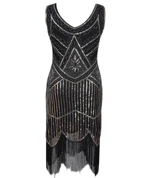 Women Dress Sale Regular O-neck Plus Size Europe And America 2019 New Retro Sequins Beads Tassels Banquet Fashion Dresses
Women Dress Sale Regular O-neck Plus Size Europe And America 2019 New Retro Sequins Beads Tassels Banquet Fashion Dresses