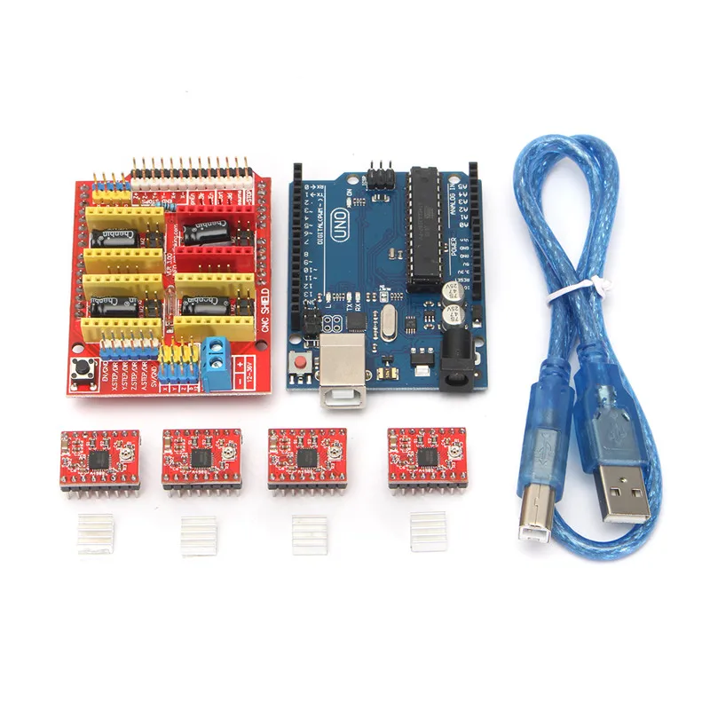 NEW 3D printer Kit for Arduino CNC Shield V3+UNO R3+A4988*4 GRBL Compatible Durable Quality
NEW 3D printer Kit for Arduino CNC Shield V3+UNO R3+A4988*4 GRBL Compatible Durable Quality