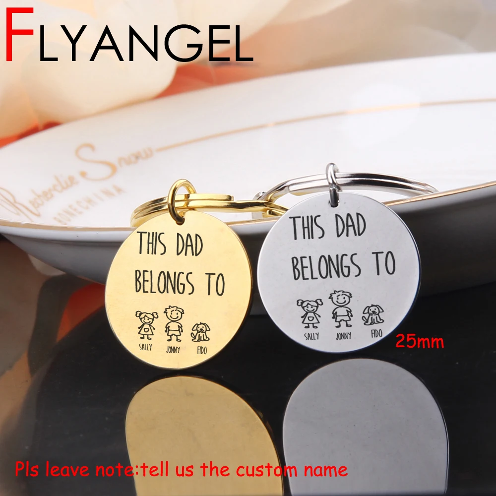 FLYANGEL Father's Day Personalized Kids And Pet Name Keychain This Dad Belongs To Family Mini Keyring For Father Jewelry Gifts
FLYANGEL Father's Day Personalized Kids And Pet Name Keychain This Dad Belongs To Family Mini Keyring For Father Jewelry Gifts