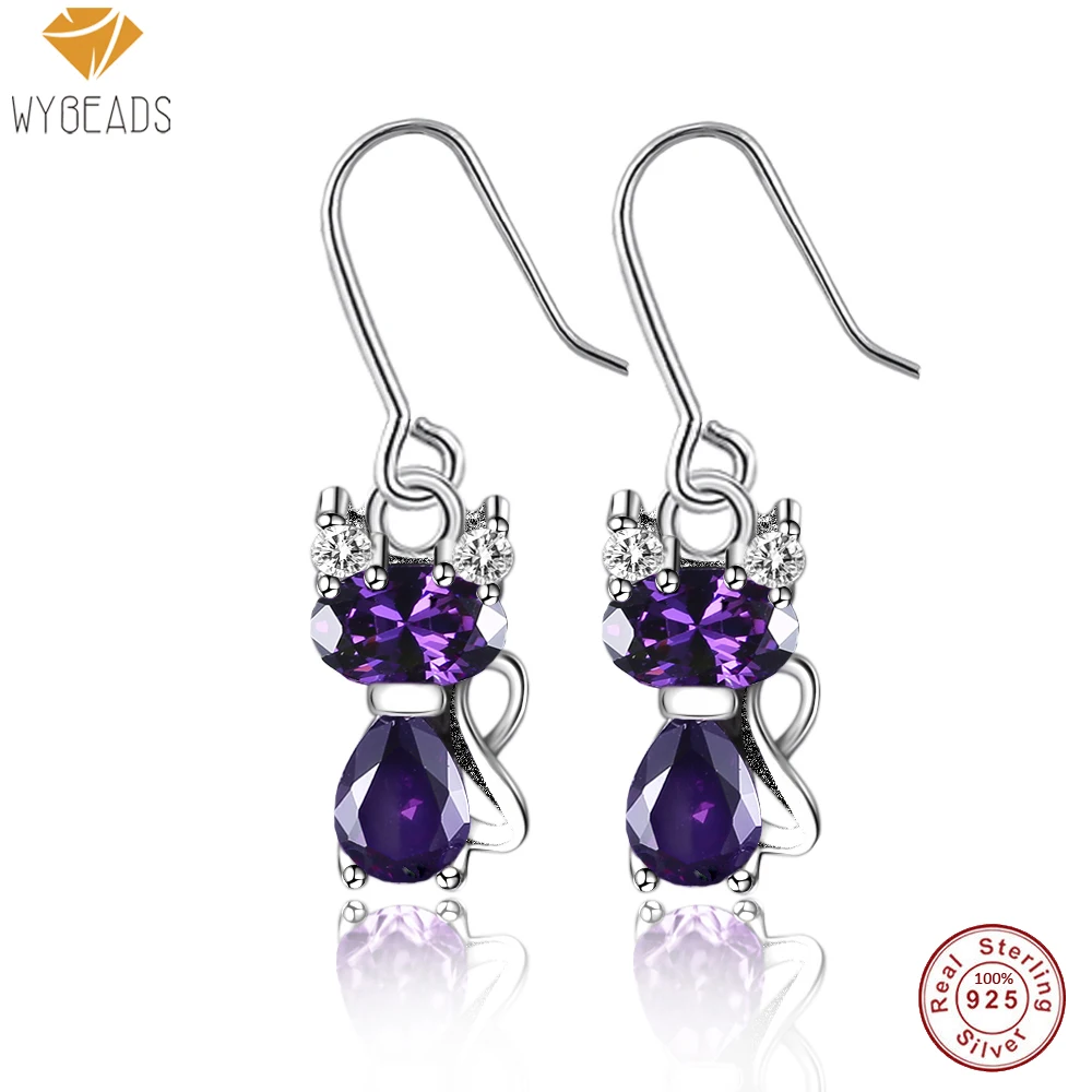 100% 925 Sterling Silver Cat Earring Austrian Crystal AAA Zircon Drop Earrings For Women Fashion Earring Original Jewelry Making
100% 925 Sterling Silver Cat Earring Austrian Crystal AAA Zircon Drop Earrings For Women Fashion Earring Original Jewelry Making