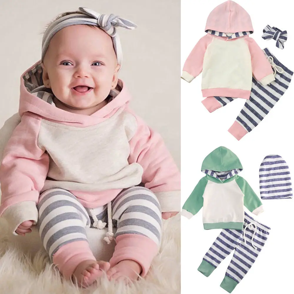 2018 3pcs Newborn Infant Baby Boy Girl Hooded Patchwork Sweater Tops+Striped Pants Outfits Set Clothes Warm Cotton Clothing
2018 3pcs Newborn Infant Baby Boy Girl Hooded Patchwork Sweater Tops+Striped Pants Outfits Set Clothes Warm Cotton Clothing