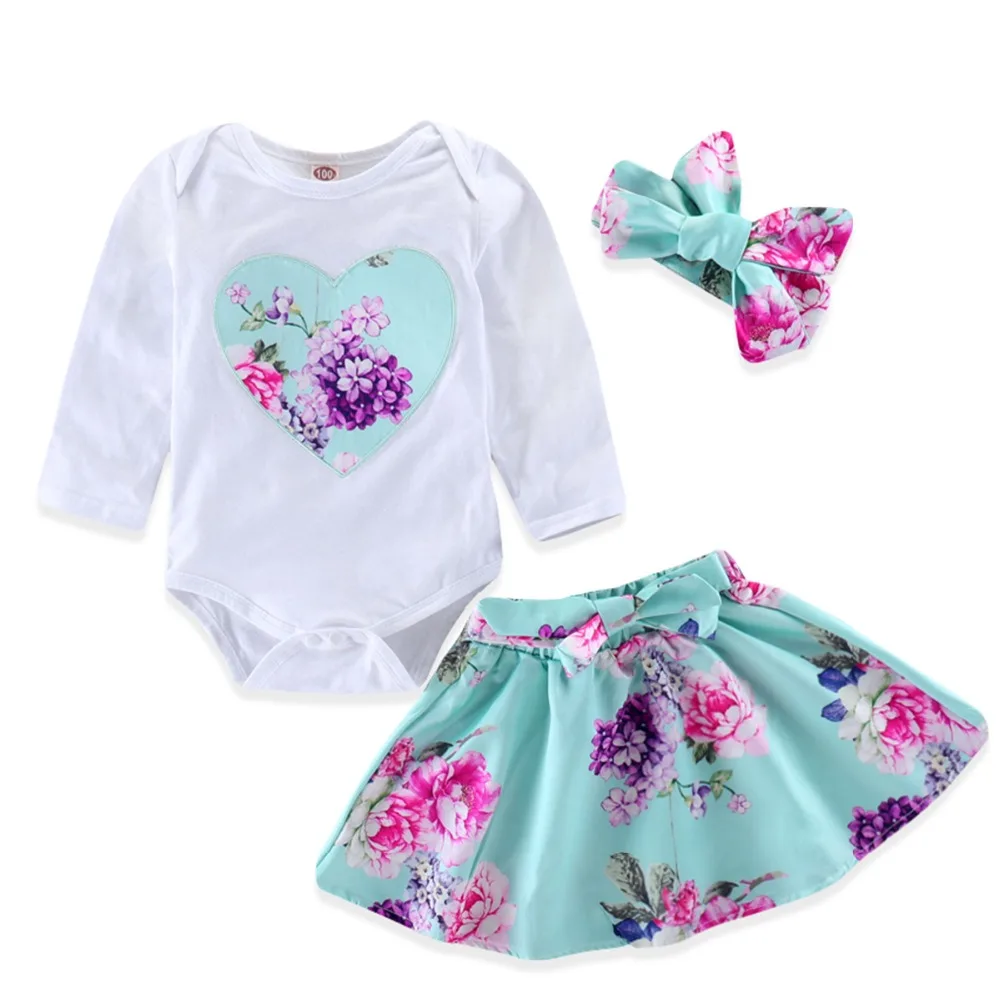 2019 New Spring Baby Girl Clothes 3pcs Set Flower Print Long Sleeve Romper Tutu Skirt Headband Princess Dress Up Girls Clothes
2019 New Spring Baby Girl Clothes 3pcs Set Flower Print Long Sleeve Romper Tutu Skirt Headband Princess Dress Up Girls Clothes
