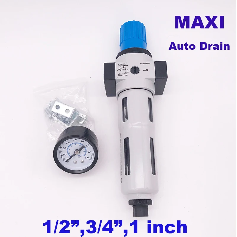 Automatic drain Pneumatic air filter pressure regulator 1/2 3/4 1 inch BSP MAXI type with gauge auto drain filter LFR
Automatic drain Pneumatic air filter pressure regulator 1/2 3/4 1 inch BSP MAXI type with gauge auto drain filter LFR