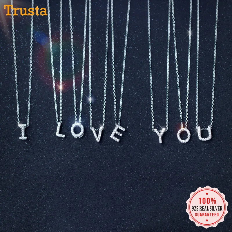 Trusta 2019 100% 925 Solid Sterling Silver Jewelry Letter Pendant Name Necklace Gift for Teens Girl Friend Birthday Lady DS1543
Trusta 2019 100% 925 Solid Sterling Silver Jewelry Letter Pendant Name Necklace Gift for Teens Girl Friend Birthday Lady DS1543