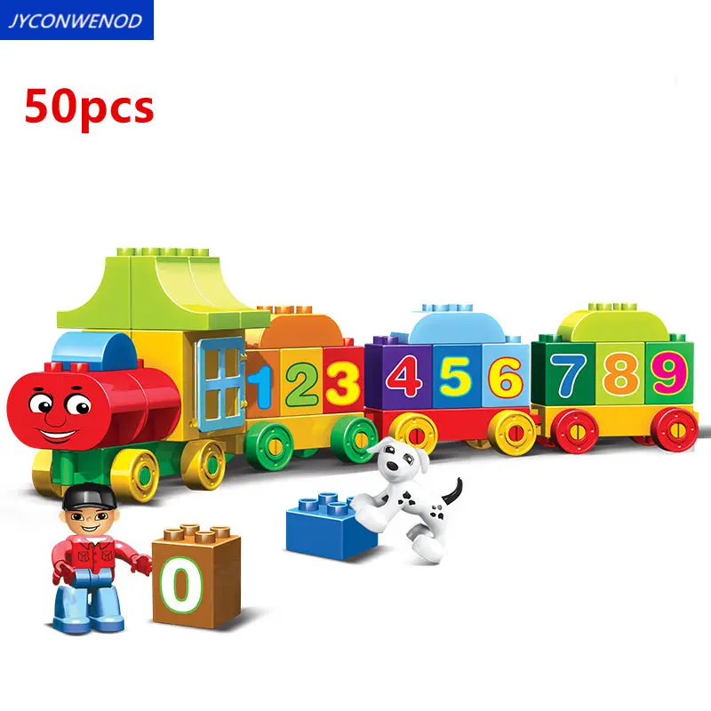 50PCS big size Numbers Train Building Blocks Educational Bricks Compatible DuploINGlys Toys for children
50PCS big size Numbers Train Building Blocks Educational Bricks Compatible DuploINGlys Toys for children