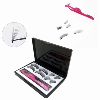 8PCS 3D Double Magnetic False Eyelashes Pure Handwork Fiber Eyelash Extension with Tweezers Make Up Black Eye lashes maquillaje
8PCS 3D Double Magnetic False Eyelashes Pure Handwork Fiber Eyelash Extension with Tweezers Make Up Black Eye lashes maquillaje