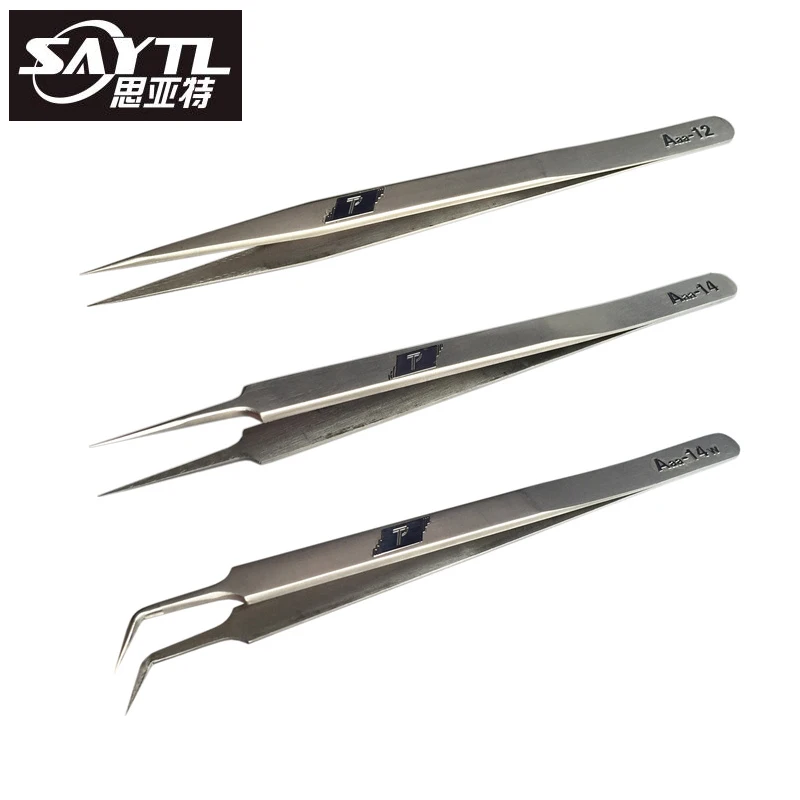 SAYTL Electronics Industrial Tweezers Anti-static Curved Straight Tip Precision Stainless Forceps Phone Repair Hand Tools Sets
SAYTL Electronics Industrial Tweezers Anti-static Curved Straight Tip Precision Stainless Forceps Phone Repair Hand Tools Sets