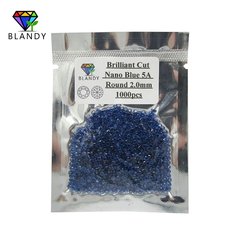 Free Shipping 5A 1.0-2.5mm Round Cut Blue Nano 1000pcs/lot Synthetic Nano Blue Stone For Wax Setting
Free Shipping 5A 1.0-2.5mm Round Cut Blue Nano 1000pcs/lot Synthetic Nano Blue Stone For Wax Setting