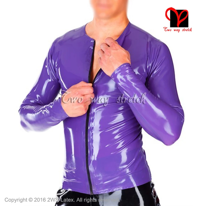 Sexy Latex shirt with zip Front Rubber top clothes clothings round collar plus size Pull On Top latex Tee shrit XXXL SY-062
Sexy Latex shirt with zip Front Rubber top clothes clothings round collar plus size Pull On Top latex Tee shrit XXXL SY-062