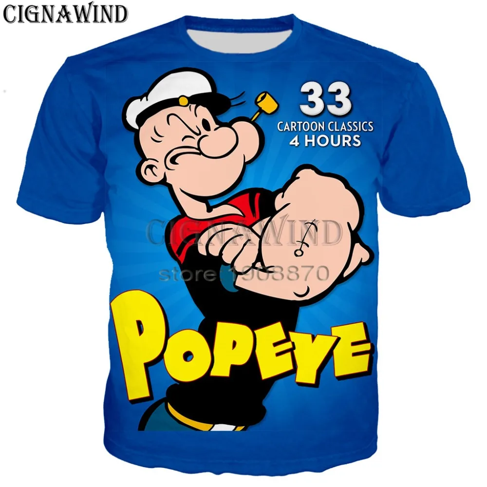 New arrive classic cartoon popeye t shirt men women 3D print fashion tshirt short sleeve streetwear casual summer tops
New arrive classic cartoon popeye t shirt men women 3D print fashion tshirt short sleeve streetwear casual summer tops