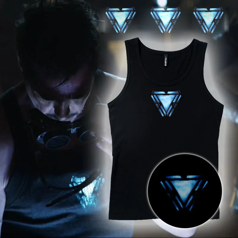 Fitness shaping vest Iron Man LED luminous fitness sports iron man short sleeve vest gym Slim shirt male
Fitness shaping vest Iron Man LED luminous fitness sports iron man short sleeve vest gym Slim shirt male