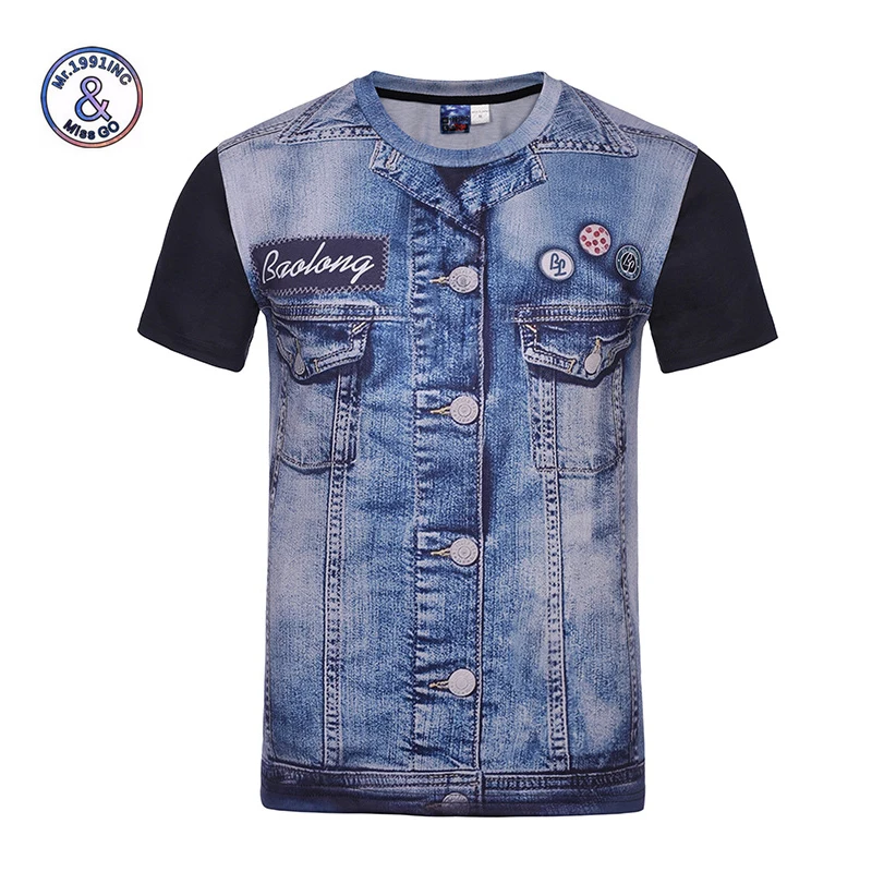 Mr.1991INC Fake Two Pieces Style T-shirt Men/Women Tees Tops Denim Print Suit Fashion T shirts cool t shirt Casual Men Tees
Mr.1991INC Fake Two Pieces Style T-shirt Men/Women Tees Tops Denim Print Suit Fashion T shirts cool t shirt Casual Men Tees