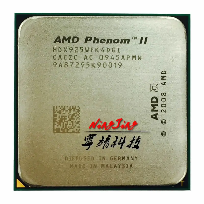 Четырехъядерный процессор AMD Phenom II X4 925 95 Вт 2 8 ГГц HDX925WFK4DGI/HDX925WFK4DGM разъем AM3|socket