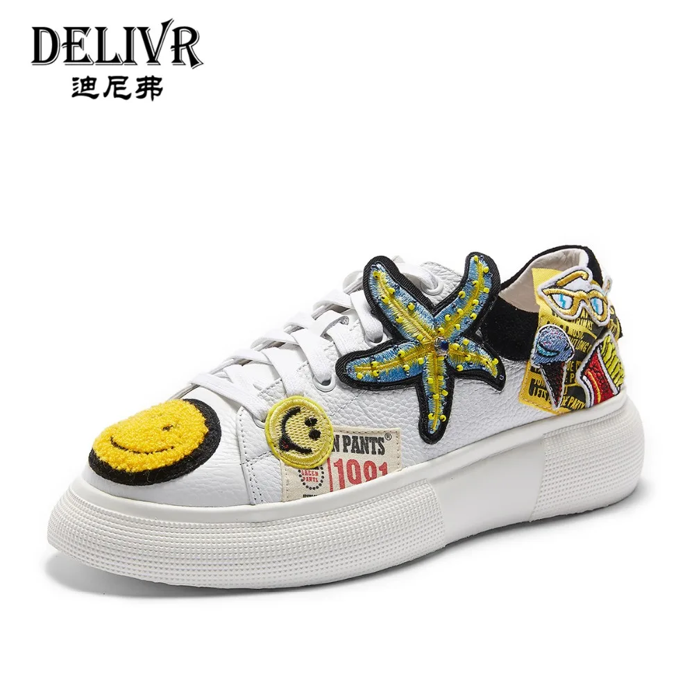 Delivr Genuine Leather Casual Shoes Men Lace Up Applique Fashion Sneakers Rubber Sole Non-slip Leather Flats Athletic Sneakers
Delivr Genuine Leather Casual Shoes Men Lace Up Applique Fashion Sneakers Rubber Sole Non-slip Leather Flats Athletic Sneakers