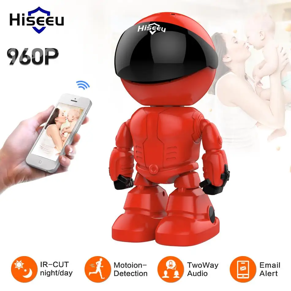 Hiseeu Wireless Robot IP Camera 960P WIFI CCTV HD Baby Monitor Remote Control Home Security camera network wi-fi two way audio 
Hiseeu Wireless Robot IP Camera 960P WIFI CCTV HD Baby Monitor Remote Control Home Security camera network wi-fi two way audio