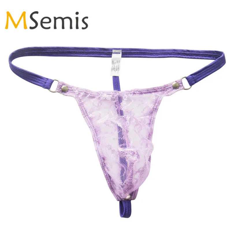 MSemis Men Sissy Lingerie Gay Men Jockstrap Underwear Mesh Lace Floral G-string Thong Underwear Strap T-back Low-rise Underpants
MSemis Men Sissy Lingerie Gay Men Jockstrap Underwear Mesh Lace Floral G-string Thong Underwear Strap T-back Low-rise Underpants