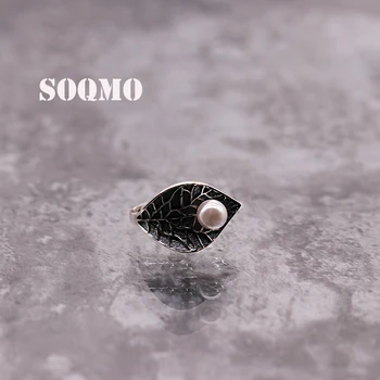 SOQMO 925 Sterling Silver Simulated Pearl Open Rings for Women Gift Ginkgo Leaf Ring Thai Silver Jewelry SQM003
SOQMO 925 Sterling Silver Simulated Pearl Open Rings for Women Gift Ginkgo Leaf Ring Thai Silver Jewelry SQM003