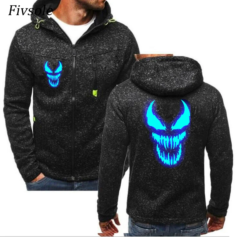 Fivsole 2019 Spring Venom glowing Printed Thin Hoodies Sweatshirts Men Zip up Jacket Man Long Sleeve Cardigan Clothes man 
Fivsole 2019 Spring Venom glowing Printed Thin Hoodies Sweatshirts Men Zip up Jacket Man Long Sleeve Cardigan Clothes man