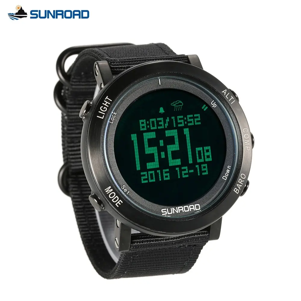 Weather Forecast Climbing Watch Pedometer Barometer Altimeter Compass Waterproof Smart Outdoor Camping Sports Watches
Weather Forecast Climbing Watch Pedometer Barometer Altimeter Compass Waterproof Smart Outdoor Camping Sports Watches