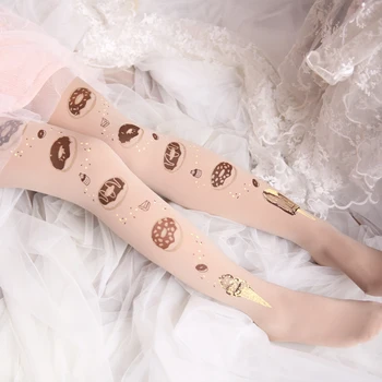 Japanese Ice cream Doughnu sweetheart story pantyhose Lolita cute slim temperament dessert milk coffee velvet stockings XWZ-L043
Japanese Ice cream Doughnu sweetheart story pantyhose Lolita cute slim temperament dessert milk coffee velvet stockings XWZ-L043