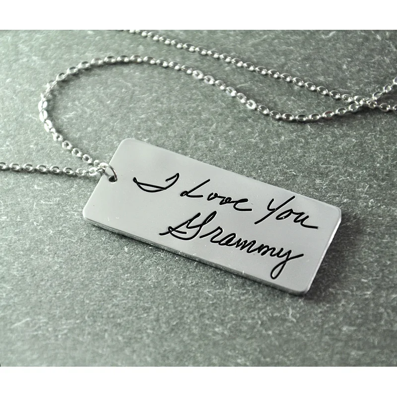 Custom Handwriting necklace, Actual Hand Writing or Signature pendant, bar necklace, signature necklace,Custom Signature
Custom Handwriting necklace, Actual Hand Writing or Signature pendant, bar necklace, signature necklace,Custom Signature