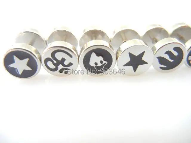 50pcs Free Shippment Stainless Steel Hot Sale Logos Ear Stud Fake Ear Plugs Taper
50pcs Free Shippment Stainless Steel Hot Sale Logos Ear Stud Fake Ear Plugs Taper