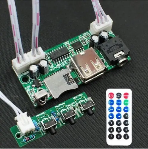 DC 5V 12V WAV MP3 player Decoder Audio Decoder Module USB TF Radio WITH Remote Control
DC 5V 12V WAV MP3 player Decoder Audio Decoder Module USB TF Radio WITH Remote Control