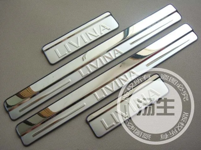 High quality stainless steel Scuff Plate/Door Sill Protector Sticker Car Styling For 2010 NISSAN Livina
High quality stainless steel Scuff Plate/Door Sill Protector Sticker Car Styling For 2010 NISSAN Livina