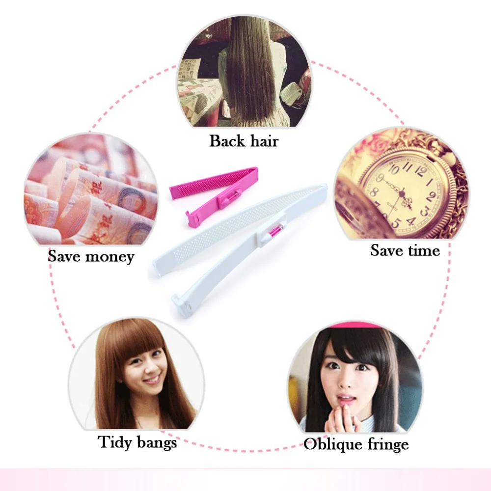 1Set(=2Pcs) Hair Cutting Fringe Cutting Guide Layers Bang Hair Trimmer Clipper Clip Comb Ruler Beauty Clipper (4)