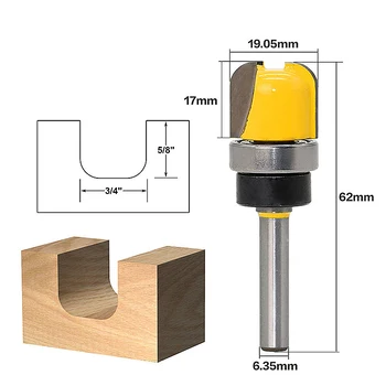 1pc Trim Router Bit 1/4" Shank Woodworking Tools CNC Tool Double Arc Round Bottom Milling Cutter For Wood
1pc Trim Router Bit 1/4" Shank Woodworking Tools CNC Tool Double Arc Round Bottom Milling Cutter For Wood