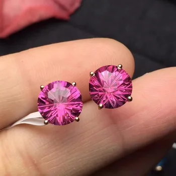 Fine Jewelry Real Pure 18 K Rose Gold Jewelry AU750 100% Natural Pink Topaz Gemstones Stud Earrings for Women Fine Earrings
Fine Jewelry Real Pure 18 K Rose Gold Jewelry AU750 100% Natural Pink Topaz Gemstones Stud Earrings for Women Fine Earrings