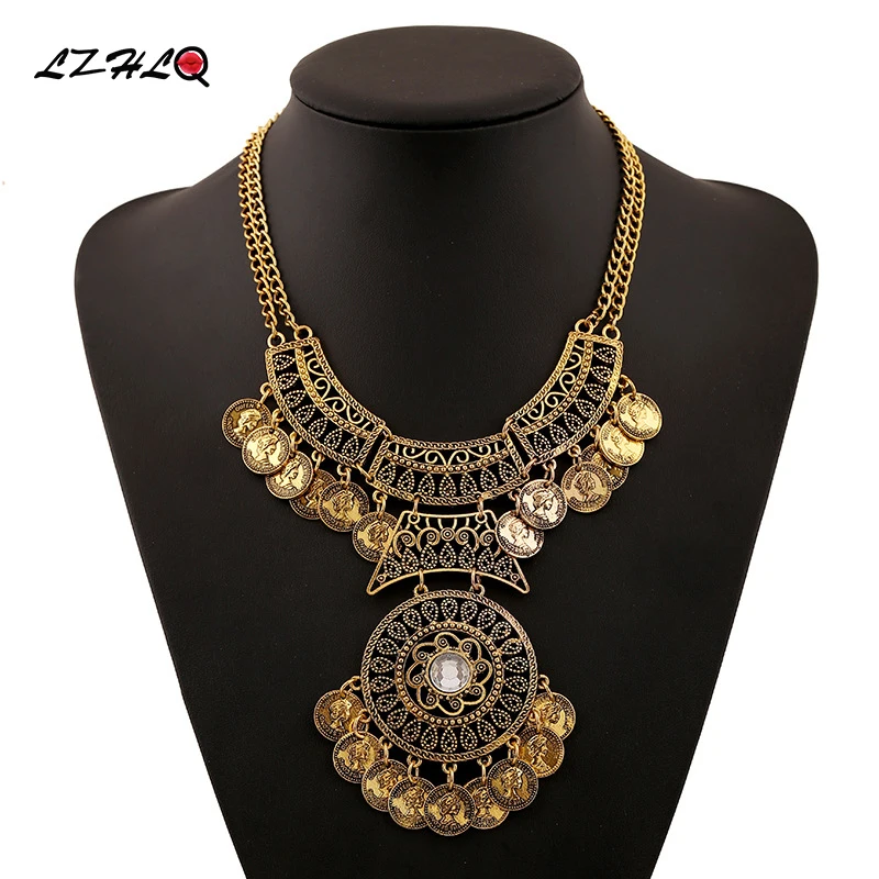LZHLQ Gypsy Bohemian Vintage Coin Turkish Beachy Bib Statement Necklace Women Necklaces & Pendants Jewelry Colar
LZHLQ Gypsy Bohemian Vintage Coin Turkish Beachy Bib Statement Necklace Women Necklaces & Pendants Jewelry Colar