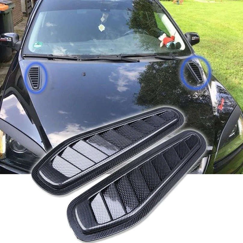 1 Pair Universal Carbon Car Decorative Air Flow Intake Hood Scoop Vent Bonnet Cover Fits for Most Cars With Engine Hood
1 Pair Universal Carbon Car Decorative Air Flow Intake Hood Scoop Vent Bonnet Cover Fits for Most Cars With Engine Hood