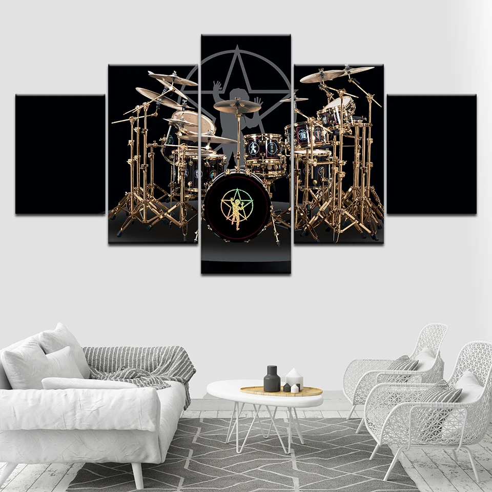The Drums of Neil Peart Music 5 Piece Canvas Wallpapers modern Poster Modular art painting for Living Room Home Decor
The Drums of Neil Peart Music 5 Piece Canvas Wallpapers modern Poster Modular art painting for Living Room Home Decor
