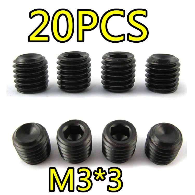 20pcs M3*3 Grub Head Screw Hexagon Headless RC Car Hardware 1/10 HSP 18039 02098 94180 Spare Parts Replacement
20pcs M3*3 Grub Head Screw Hexagon Headless RC Car Hardware 1/10 HSP 18039 02098 94180 Spare Parts Replacement