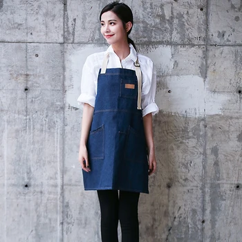 Denim fabric apron barista draw bar bar restaurant baking home Korean fashion European and American men and women
Denim fabric apron barista draw bar bar restaurant baking home Korean fashion European and American men and women
