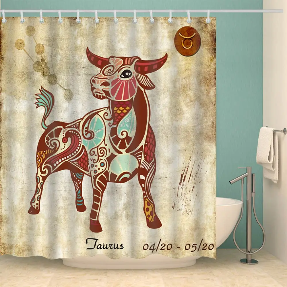 Svetanya Waterproof Shower Curtain Taurus Print (include 12 pcs Hooks) 180*180cm
Svetanya Waterproof Shower Curtain Taurus Print (include 12 pcs Hooks) 180*180cm