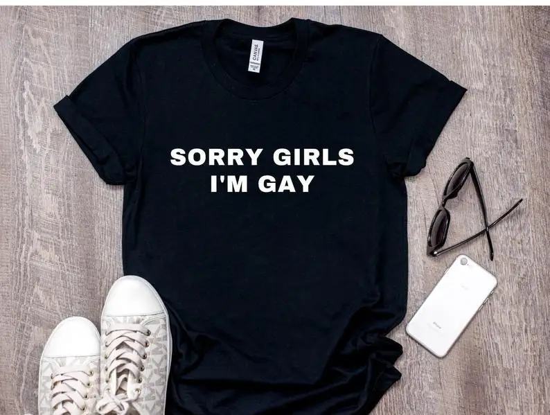Skuggnas New Arrival Sorry girls I'm gay shirt Lesbian shirt I like boys Gay Gift Short Sleeve Fashion Tumblr Tees Drop shipping
Skuggnas New Arrival Sorry girls I'm gay shirt Lesbian shirt I like boys Gay Gift Short Sleeve Fashion Tumblr Tees Drop shipping