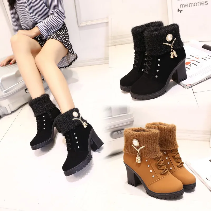 Masorini 2019 New Fashion Women High Heel Half Short Ankle Boots Winter Snow Botas Fashion Footwear Warm Heels Boot Shoes W-177
Masorini 2019 New Fashion Women High Heel Half Short Ankle Boots Winter Snow Botas Fashion Footwear Warm Heels Boot Shoes W-177
