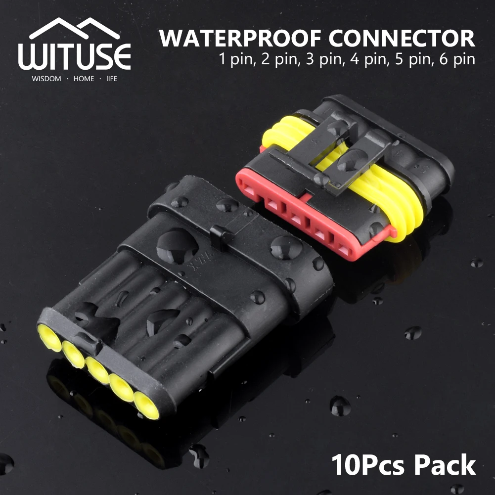 TSLEEN 10 Sets 1/2/3/4/5/6 Pin Female Male Way Super Seal IP68 Waterproof Electrical Wire Cable Automotive Connector Auto Plug
TSLEEN 10 Sets 1/2/3/4/5/6 Pin Female Male Way Super Seal IP68 Waterproof Electrical Wire Cable Automotive Connector Auto Plug