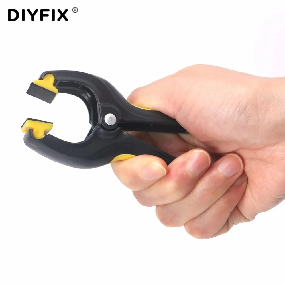DIYFIX 1PC Universal Plastic Clip Fixture with Soft Pad for Mobile Phone Tablet Glued Screen Fastening Clamp DIY Repair Tools
DIYFIX 1PC Universal Plastic Clip Fixture with Soft Pad for Mobile Phone Tablet Glued Screen Fastening Clamp DIY Repair Tools