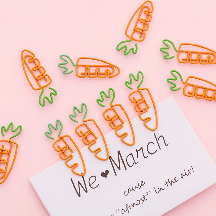 5pcs/lot Cute Carrot Shape Paper Clip Bookmark Metal Pin Stationery Tickets Clip For School And Office
5pcs/lot Cute Carrot Shape Paper Clip Bookmark Metal Pin Stationery Tickets Clip For School And Office