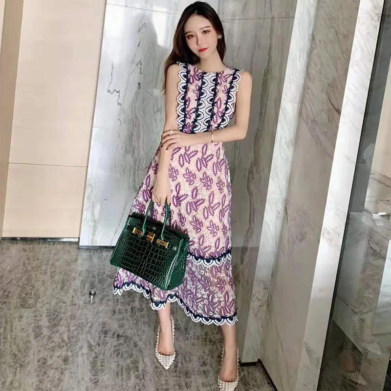 2019 summer mesh embroidery floral tank dress elegant joint sleeveless violet vintage sleeveless a line dress DR924
2019 summer mesh embroidery floral tank dress elegant joint sleeveless violet vintage sleeveless a line dress DR924